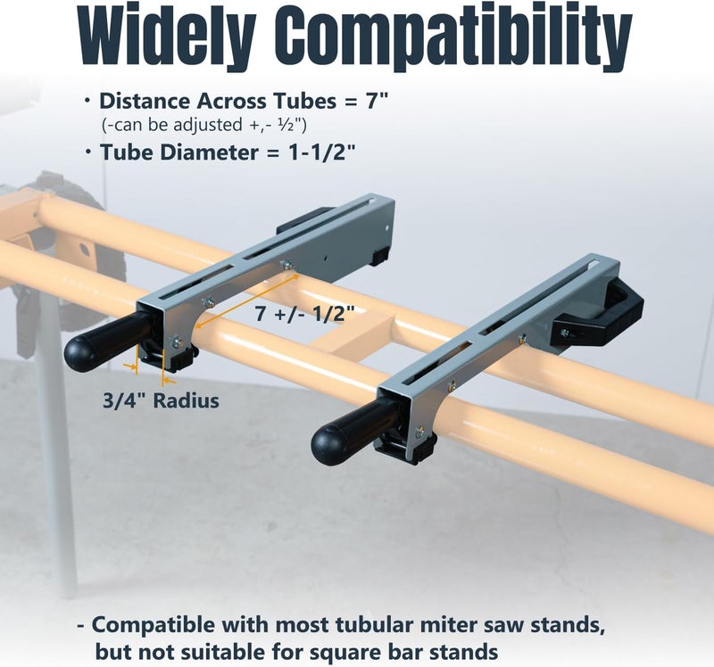 POWERTEC MT4000MBA Miter Saw Stand Mounting Brackets, Set of 2, Fits MT4000 Miter Saw Stand - Image 3